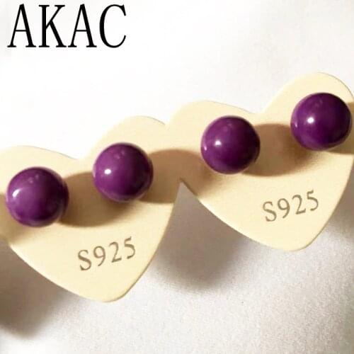 2pairs Approx6mm AKAC natural phosphosiderite Tiny Light Bulb simple design women stud earring