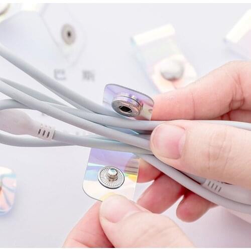 5pcs/lot PVC Cable Protector Cable Management Wire Cable Winder Desk Set