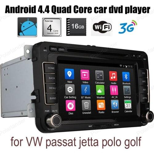 7 inch Android4.4 Car DVD radio For VW passat jetta polo golf GPS stereo support wifi 3G BT GPS DAB+ DVR TPMS DTV OBDII