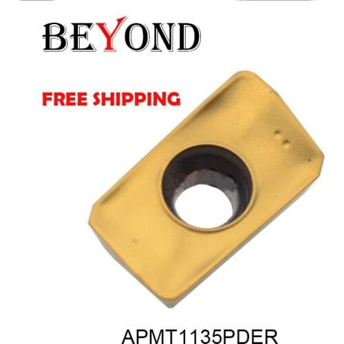 BEYOND APMT1135PDER BYM11 Carbide milling Insert APMT 1135 PDER 10pcs Turning Tool Lathe Cutter for Steel herramientas de torno