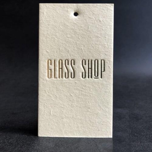 Custom hang tag printing price tag custom tags 5.4X9.5 cm 600gsm paper label swing tags garment label tag