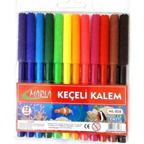 Marla 12 li Felt Pen Colorful Pen Painting Stationery supplies School Supplies Color Paintings DIY