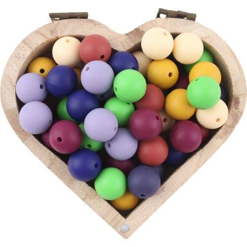 Lets Make 30pc 12mm Baby Silicone Teether Beads Sensory Chewing Toy Interactive Toys DIY Jewelry Nursing Pendant