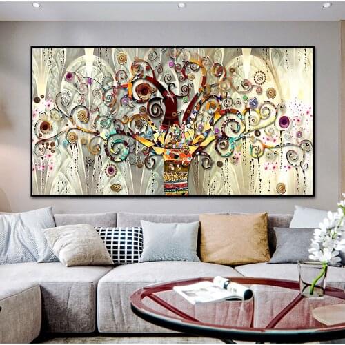 Canvas Painting Abstract Tree Canvas Print Wall Art Picture For Living Room Home Decor Wall Decoration Frameless
