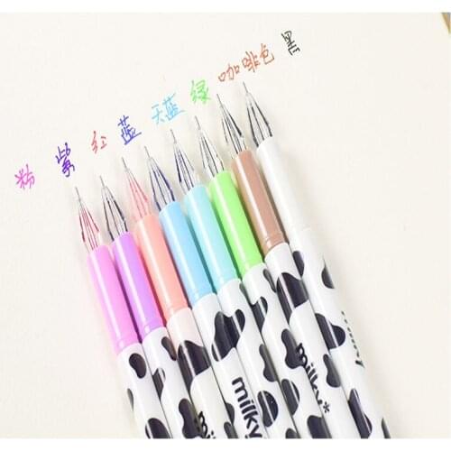 Kawaii 12 Color Diamond Gelpen Cute Creative Milky Gel Pen 0.5mm School Office Stationery Gifts Smooth Writing Cartoon Signature