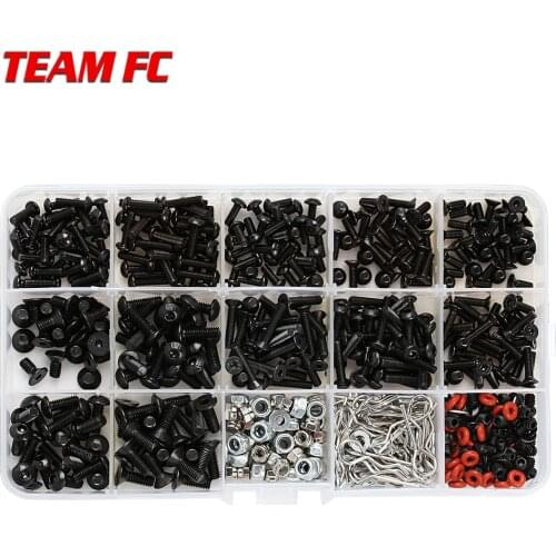 M3 M4 Metal Screws Nuts Box for 1/10 RC Crawler Car Axial SCX10 90046 Redcat Mst RC Car Model