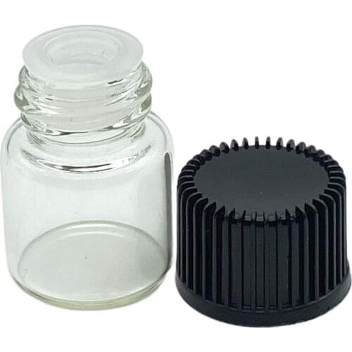 100pcs 1ml Small Fragrant Clear Glass Bottles With No hole Mini Empty Essential oil Perfume Wishing Vials