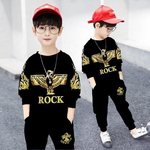 Fashion Spring Autumn Baby Boys Boys Set Kids Sweatshirts+Pants Outfits Teenage Casual Tops Children Clothing Suit High Quality