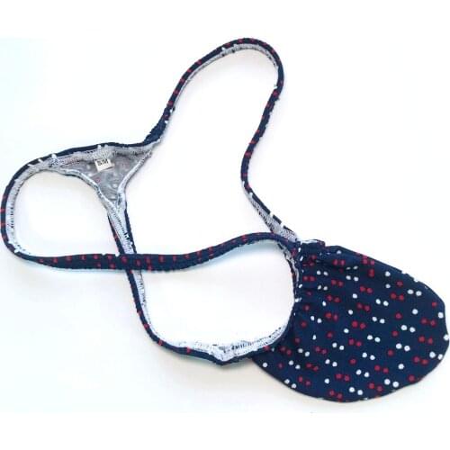 Mens Sexy Thong Bulge Pouch T-back Grape Smugglers stretchy Jersey G4034 Dots prints