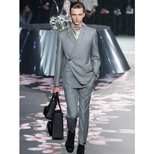 2020 New Arrival 2 Pieces Slim Fit Men Suits With Pants Latest Coat Pant Designs High-end Formal Wear (Jacket+Pants+Tie)