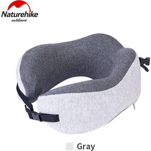Naturehike U Types Sleep Neck Pillow in Travel 50D Memory Cotton Pillow Soft Slow Rebound Pillow Portable 0.3kg Office Rest