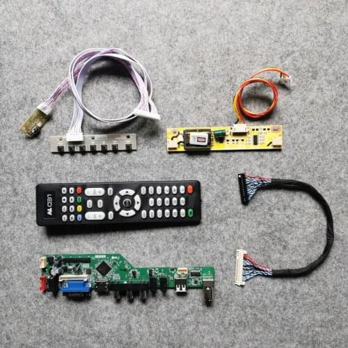 LVDS VGA AV USB LCD monitor universal controller board 30 Pin 1920*1080 2CCFL Fit M216H1/M215H1/MT215DW01/HM215WU1 DIY kit