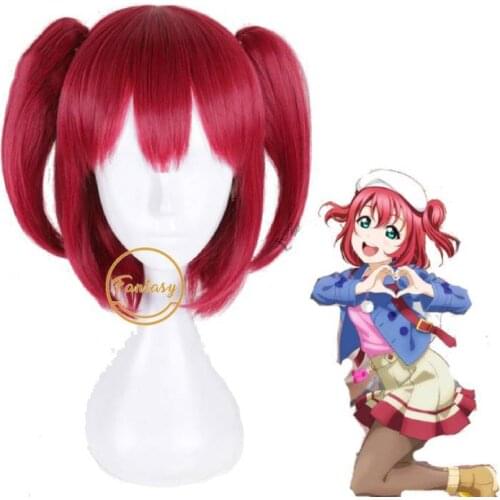 Kurosawa Ruby Cosplay Wig Love Live! Sunshine!! Costume Play Wigs Halloween Costumes Hair+ Free Wig Cap