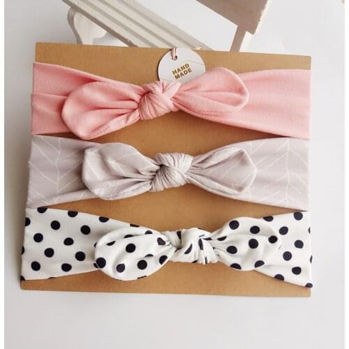 Baby girl Headband hair accessories Knot Bows Bunny band Birthday gift Flowers Geometric Print