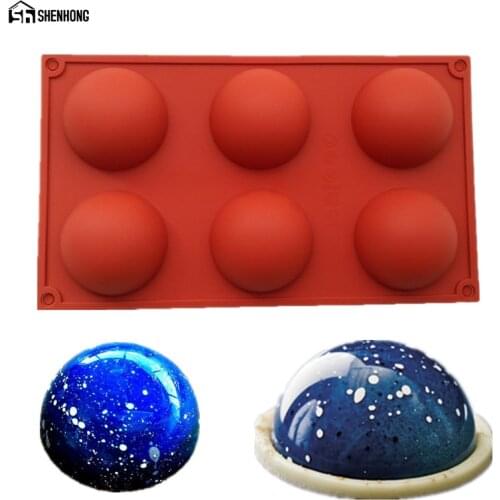 SHENHONG Hemisphere Silicone Round Cake Mold Pan For Baking Chocolate Sponge Cakes Mousse Dessert Cake Decorating Tools Mould