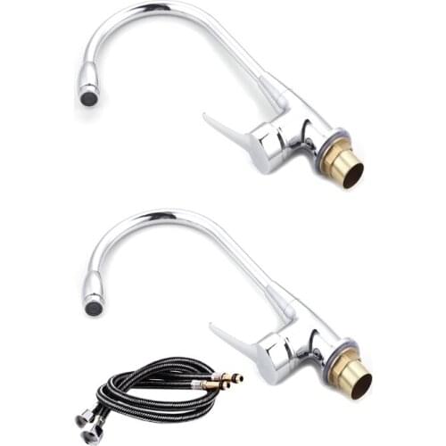 Chrome 360 Degree Swivel Alloy Kitchen Mixer Cold Hot Basin Sink Tap Faucet Exquisite and Durable