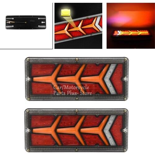 2pcs Led Car Rear Light Super Bright Flow Steering Turn Signal Lamp 24V For Truck Trailer Caravans UTE Camper Fog Lamp Taillight