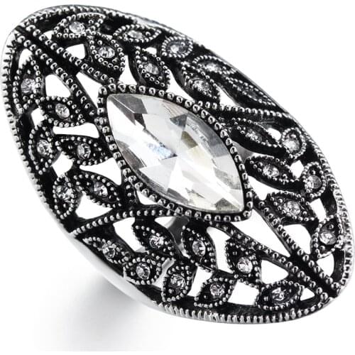 Womens Ring Horse Eye Zircon Smudge Ring Micro Set Zircon Leaf Rings Party Fashion Women Jewelry Valentines Day Gift