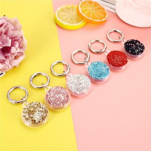 For Apple Airtags Liquid TPU Airtags Case With Diamonds For Apple Locator Tracker Anti-Lost Device Keychain Protective Sleeve