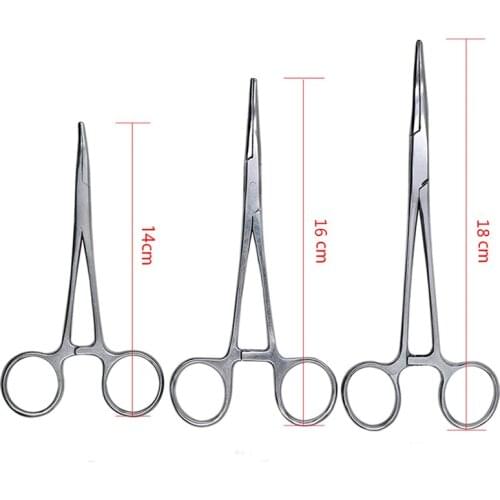 1pc Stainless Steel Hemostatic Clamp Forceps Surgical Forceps Surgical Tool kit Hemostat Locking Clamps Forceps Fishing Pliers