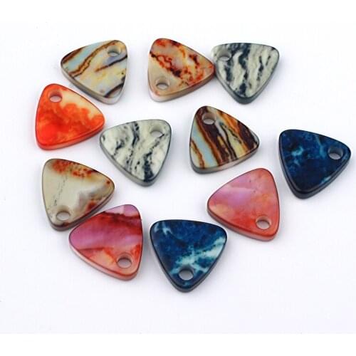 10pcs Mix Vintage Mini Triangle Earring Resin Charms Diy Jewelry Findings Small Earrings Bracelet Pendant Handmade Accessories