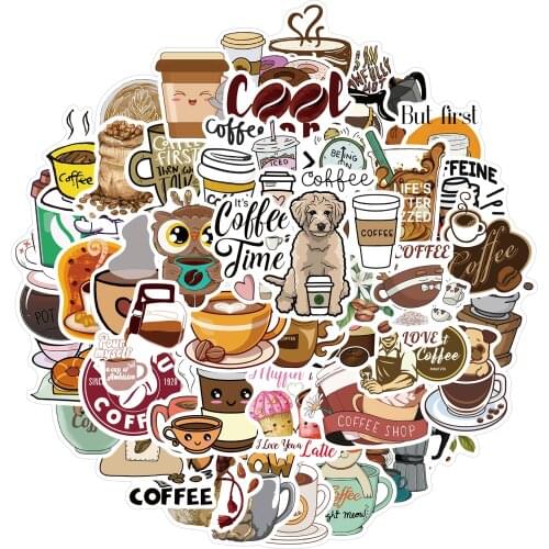 25/50PCS Vintage Rooftop Coffee Shop Stickers Set Scrapbooking Stickers For Journal Planner Diy Crafts Scrapbooking Diary