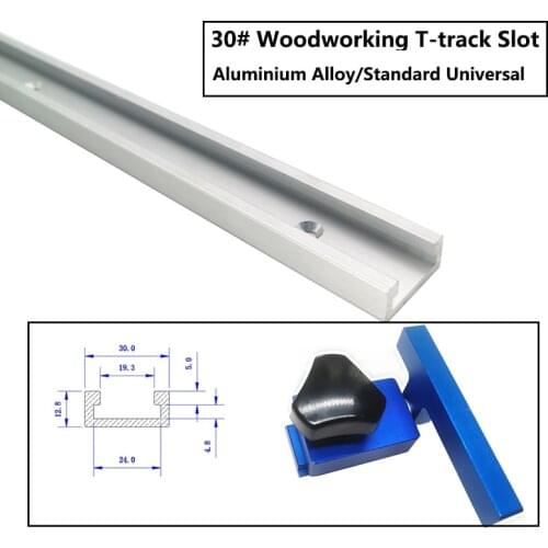 300-800mm Aluminum Alloy T-Track Miter Gauge Track Slot Woodworking T-slot Miter Track for Wood working Workbench Tools