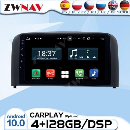 6+128G Carplay Android 10 For Volvo S80 2009 2010 2011 2012 2013 2014 2015 GPS Navigation Auto Car Radio Stereo Player Head Unit