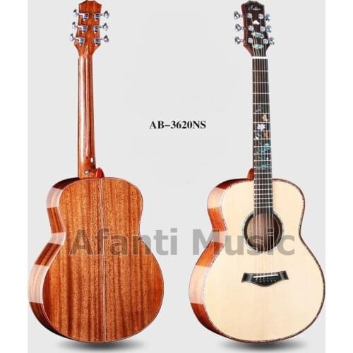 Afanti Music 36 INCH Solid Spruce top / Mahogany Back & Sides Acoustic guitar (AB-3620NS)