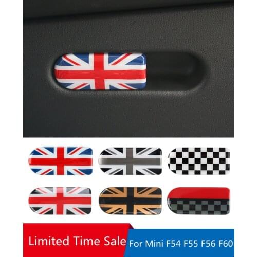 Car Storage Box（Cabinet） Handle Decoration Sticker For BMW MINI F54 F55 F56 F60 Cooper Co-Pilot Locker Cover Accessories