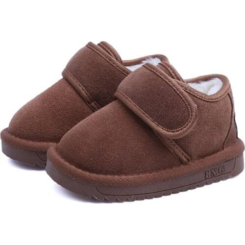 CMSOLO Boots Shoes Baby Girls Winter Fashion New Kids Shoes Fur Snow Keep Warm Heels Flat Soft Bottom Boots Shoes