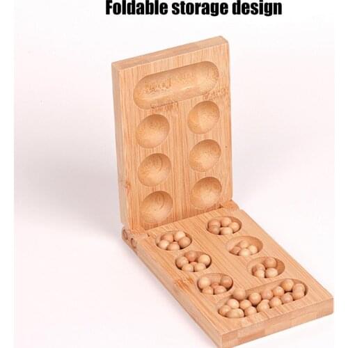 Wooden Mancala Board Game With Beads Adults Kids Puzzle Game Oldest Strategy Games Thinking Puzzle Game For Children