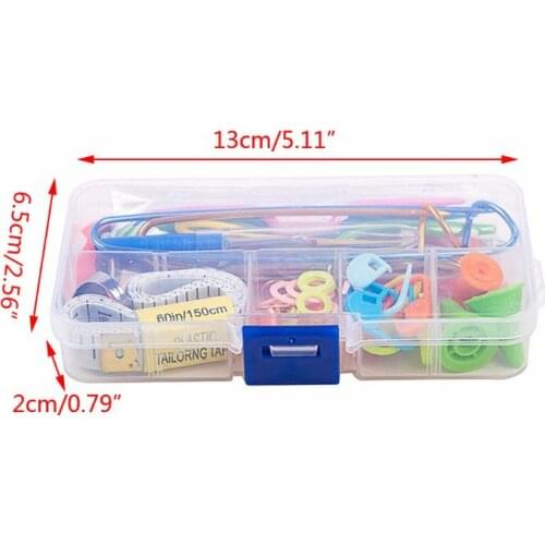 Household DIY Craft Knitting Needles Tools Set Crochet Hooks Clip Stitch Markers Scissors Thimble Sewing Accessories