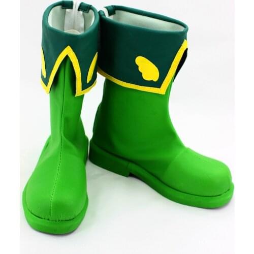 Hot New Japanese Anime Cardcaptor Sakura Cosplay Sakura Shoes With Green Color For Adult