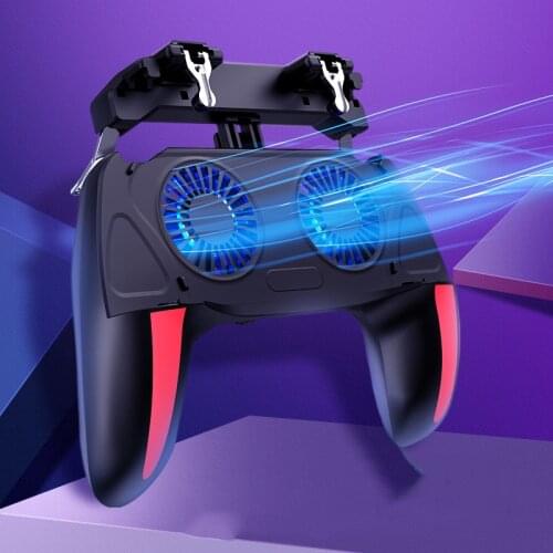 2500/5000mAh Powerbank Game-Controller Cell Phone Gamepad Controller Double Cool Fan for PUBG Free fire Trigger Gamepad Joystick