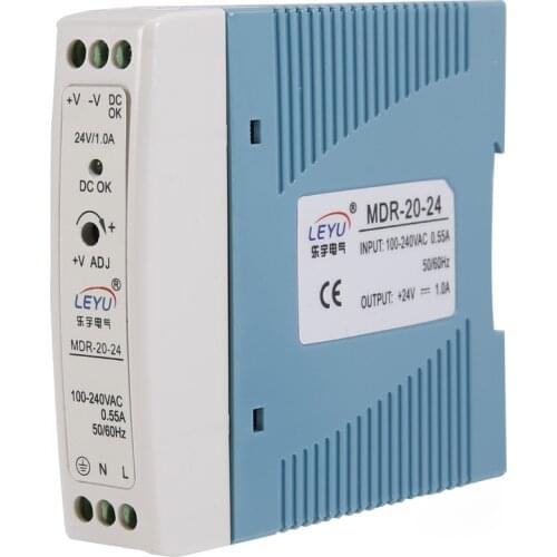 MDR-20-24 Din Rail Switching power supply 20W 24VDC 1A Output AC to DC switching power supply
