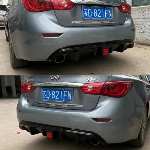 Use For Infiniti Q50 Rear Diffuser 2014--2017 Year Vorsteiner Stely Accessories Body Kit Bumper Lips Carbon Fibre Look