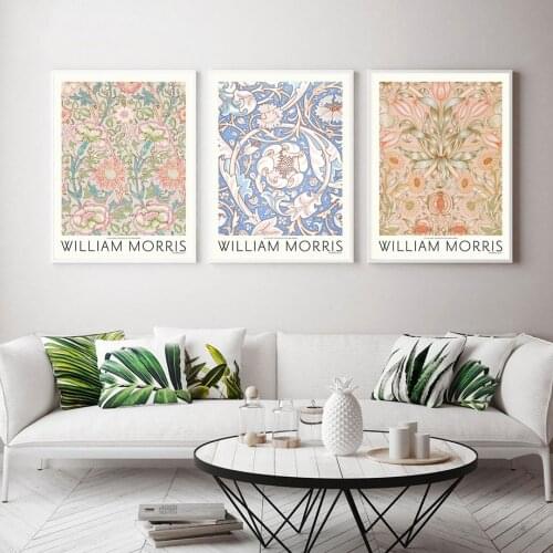 William Morris Flower Market Abstract Wall Art Canvas Painting Nordic Posters And Prints Wall Pictures For Living Room Decor