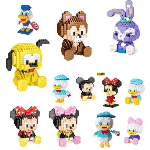 Disney Cartoon Building Mini Mouse Blocks Building Brick Toys Cartoon Characters Teaching Units Childrens Toy Legoeing