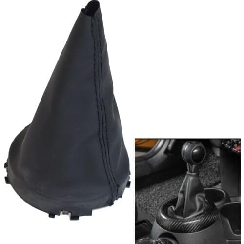 Leather Car Shift Gear Knob Lever Gaitor Boot Cover Frame Manual For Mini Cooper F55 F56 F54 F60