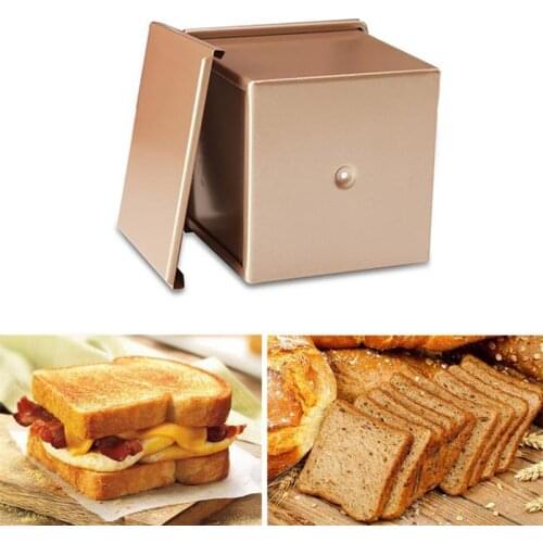 Water Cube Non-Stick Bread Toast Mold Box With Sliding Lid Household Kitchen Cake Bread Toast Baking Mold Tools Bakeware