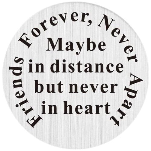 22mm Stainless Steel friends forever Floating Living Memory Glass Locket Plate