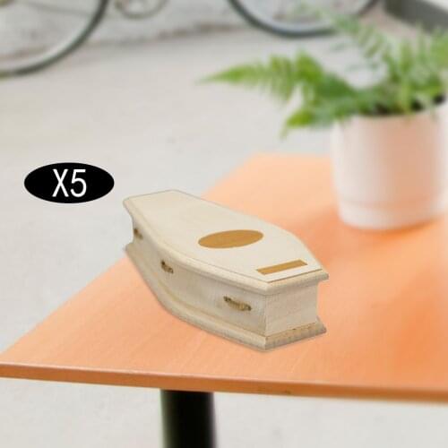 5x 1:12 Scale Dollhouse Miniature Casket Simulation Model Baby Doll Decor