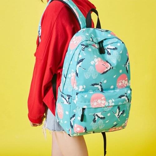 Fashion Women backpack Cute Pink Animal Printing School Backpack for Teenage Girls Waterproof Knapsack Mochila