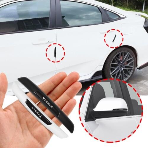 Car Door Edge Guards Rubber Sticker Scratch Protector Strip Accessories For Tesla Model Y Model 3 Model S Model X Roadster