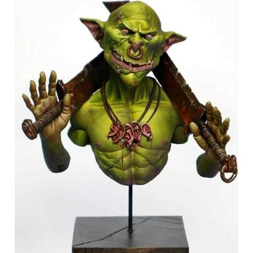 Unassambled 1/12 ancient fantasy Goblin bust 56mm WITH sword Historical Uncolor Resin kit miniature model Unpainted