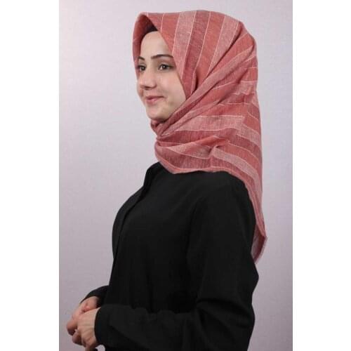 POLOİST PATTERNED AQUA COTTON SCARF-01-RENK-15