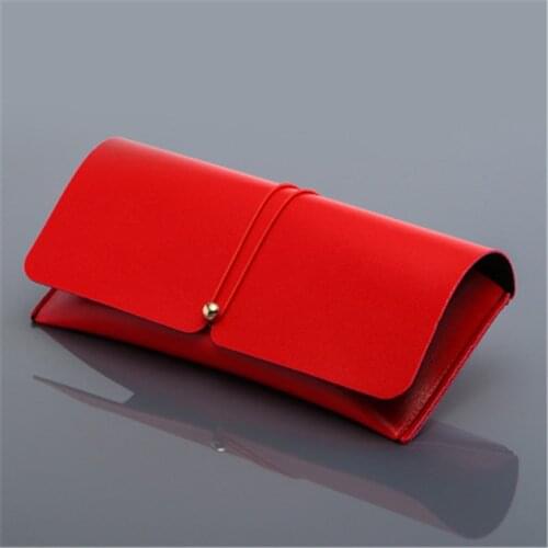 Portable Sunglasses Leather Case For Women Men Red Blue Fashion Soft Bag Set Unisex Eyeglass Box Protection Packaging