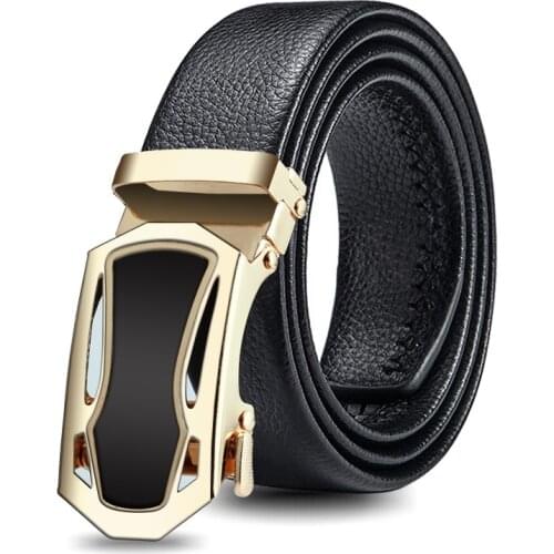Mens High quality automatic buckle belt Sports car styling buckle bark texture Business fashion casual jeans belt p86