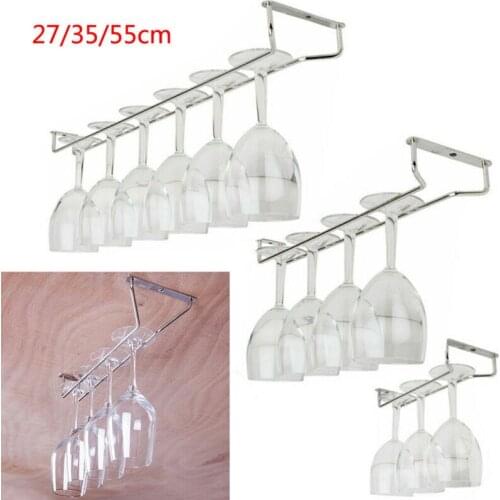 27/35cm Wine Glass Hanger Stainless Steel Rack Stemware Home Bar Pub Holder Kitchen Tools